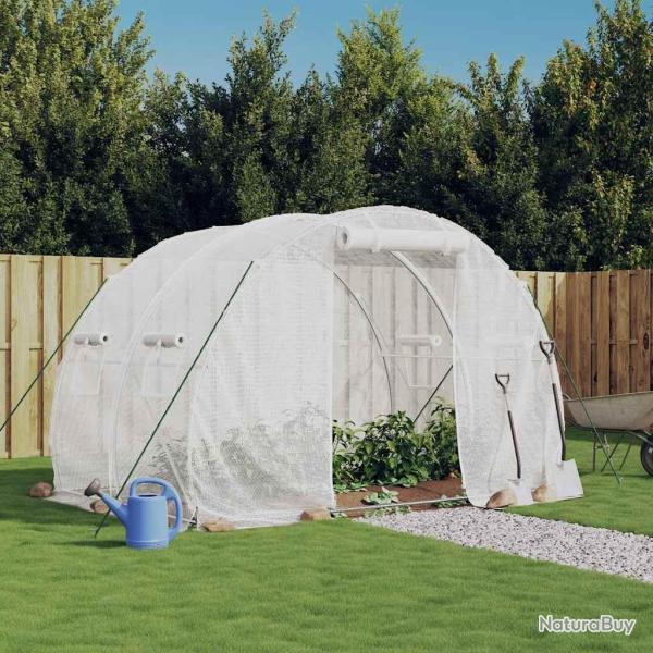 Serre avec cadre en acier blanc 6 m� 3x2x2 m