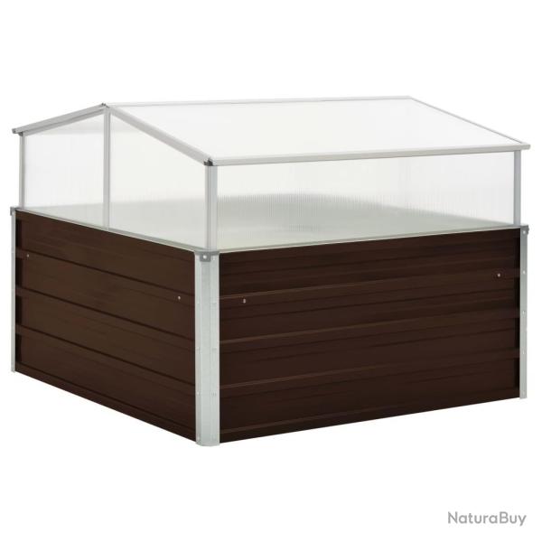 Serre Marron 100 x 100 x 85 cm Acier galvanis�