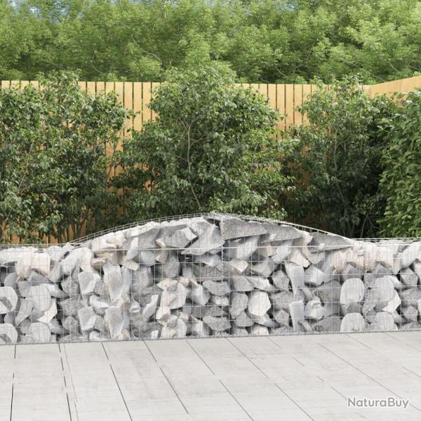 Panier de gabions arqu 400x50x60/80 cm Fer galvanis