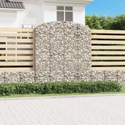 Panier de gabions arqu&eacute; 200x30x220/240 cm Fer galvanis&eacute;