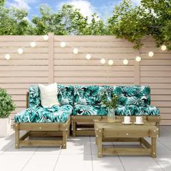 Salon de jardin 5 pcs bois de pin impr&eacute;gn&eacute;