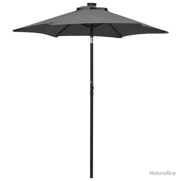 Parasol de jardin avec lumi�res LED anthracite aluminium
