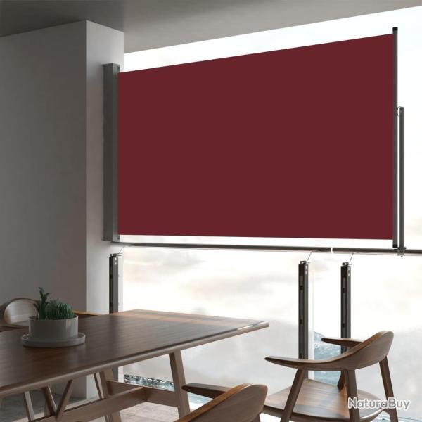 Auvent lat�ral r�tractable de patio 140 x 300 cm Rouge