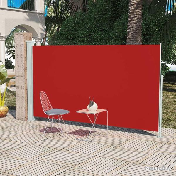 Auvent latral rtractable de patio 160x300 cm Rouge