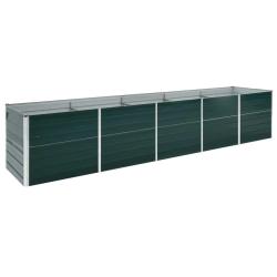 Lit sur&eacute;lev&eacute; de jardin Acier galvanis&eacute; 400x80x45 cm Vert