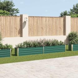 Lit sur&eacute;lev&eacute; de jardin Acier galvanis&eacute; 320x40x45 cm Vert