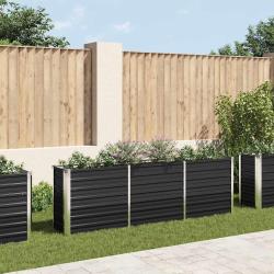 Lit sur&eacute;lev&eacute; de jardin Acier galvanis&eacute; 240x40x77 cm Anthracite
