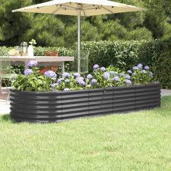 Lit sur&eacute;lev&eacute; de jardin Acier enduit de poudre Anthracite