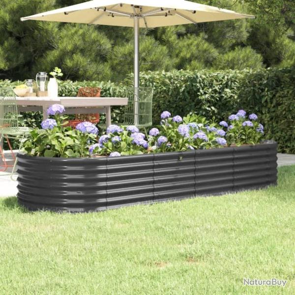Lit sur�lev� de jardin Acier enduit de poudre Anthracite