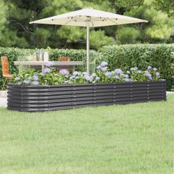 Lit sur&eacute;lev&eacute; de jardin Acier enduit de poudre Anthracite