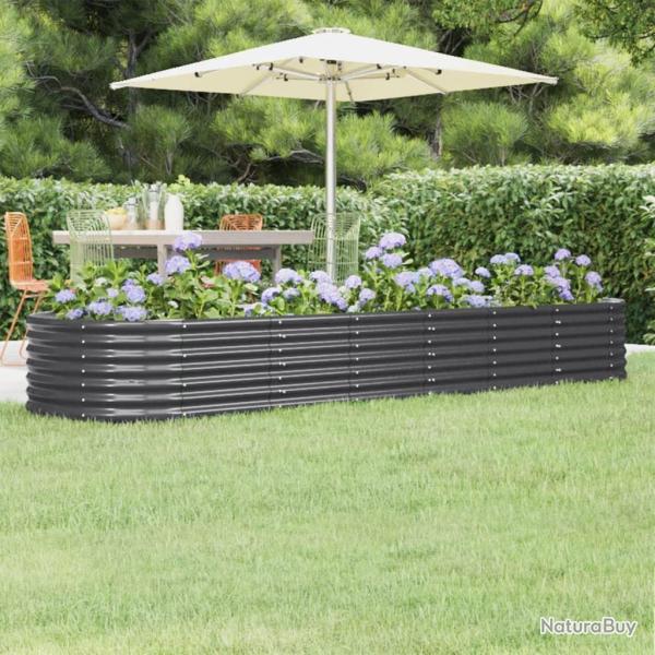 Lit sur�lev� de jardin Acier enduit de poudre Anthracite