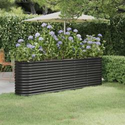 Lit sur&eacute;lev&eacute; de jardin Acier enduit de poudre Anthracite