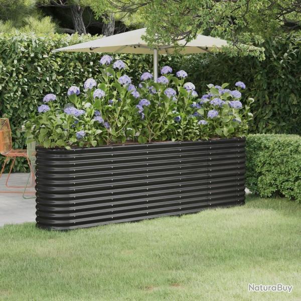 Lit surlev de jardin Acier enduit de poudre Anthracite
