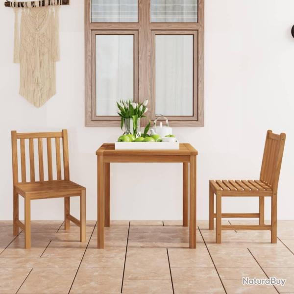Ensemble � manger de jardin 3 pcs Bois de teck solide