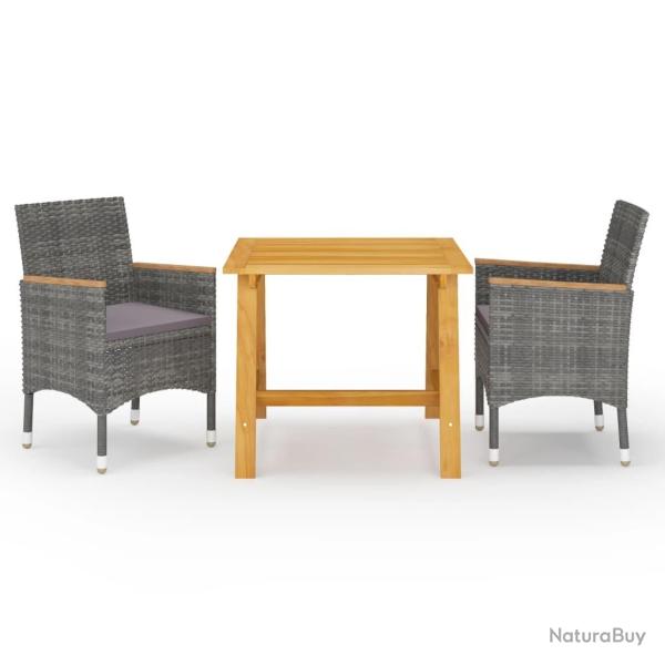 Ensemble � manger de jardin 3 pcs Gris