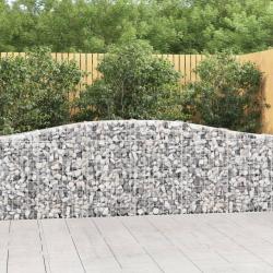 Panier de gabions arqu&eacute; 400x30x80/100 cm Fer galvanis&eacute;