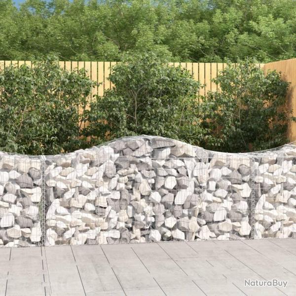 Panier de gabions arqu 200x50x80/100 cm Fer galvanis