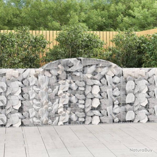 Panier de gabions arqu� 300x30x100/120 cm Fer galvanis�