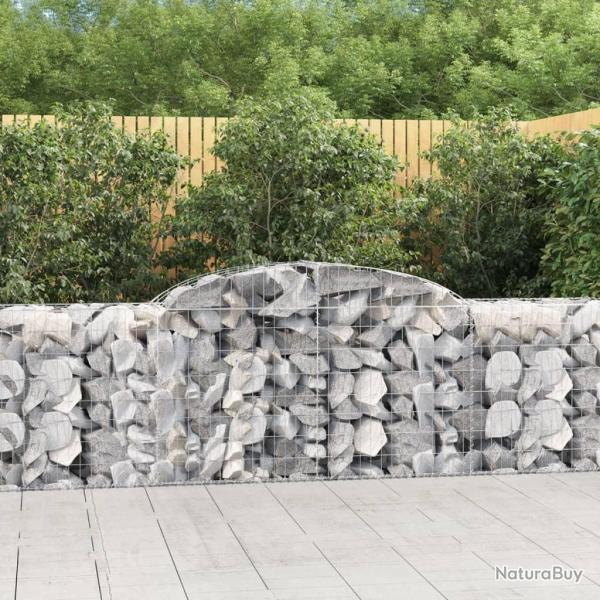 Panier de gabions arqu 300x50x80/100 cm Fer galvanis