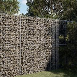 Panier gabion avec couvercle 100x100x200 cm fer galvanis&eacute;