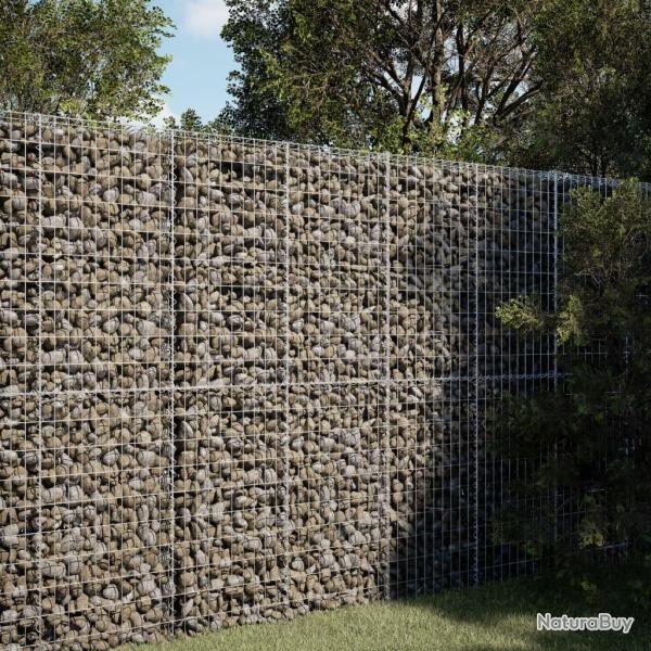 Panier gabion avec couvercle 100x100x200 cm fer galvanis�