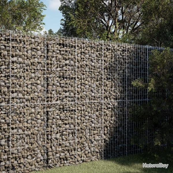 Panier gabion avec couvercle 100x50x200 cm fer galvanis�