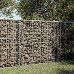 Panier gabion avec couvercle 150x100x100 cm fer galvanis&eacute;