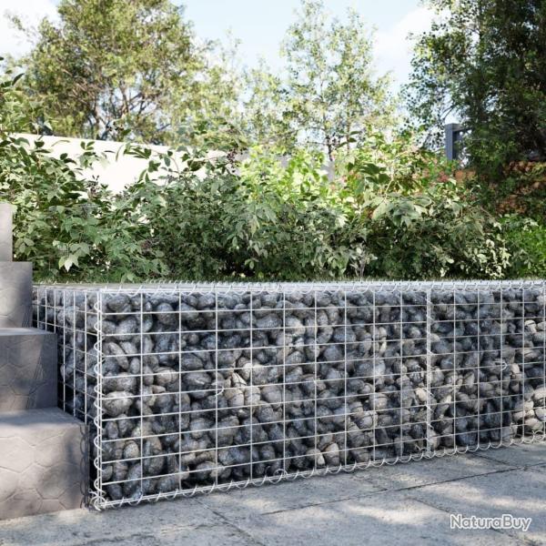 Panier gabion avec couvercle 100x100x50 cm fer galvanis�
