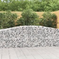 Panier de gabions arqu&eacute; 400x50x80/100 cm Fer galvanis&eacute;