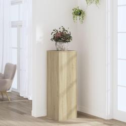 Support pour plantes ch&ecirc;ne sonoma 33x33x100cm bois d'ing&eacute;nierie