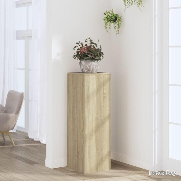 Support pour plantes ch�ne sonoma 33x33x100cm bois d'ing�nierie