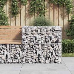 Panier de gabions argent&eacute; 70x70x65 cm fer galvanis&eacute;