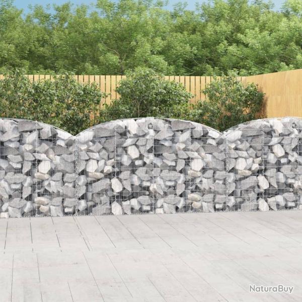 Panier de gabions arqu� 200x50x100/120 cm Fer galvanis�