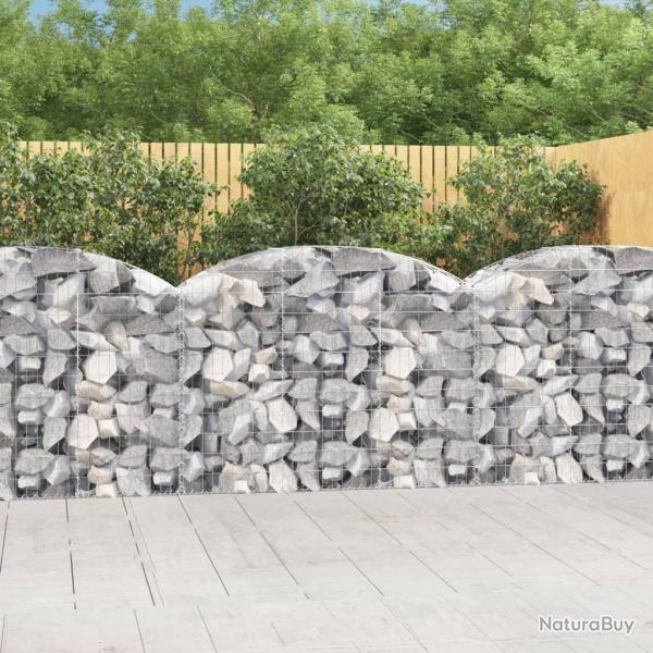 Panier de gabions arqu� 150x50x100/120 cm Fer galvanis�