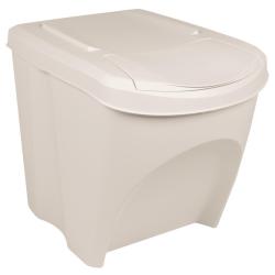 Poubelles &agrave; ordures empilables 3 pcs Blanc 75 L Polypropyl&egrave;ne