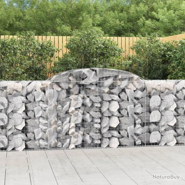 Paniers � gabions arqu�s 2 pcs 300x50x100/120 cm fer galvanis�