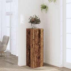 Support pour plantes vieux bois 33x33x100 cm bois d'ing&eacute;nierie