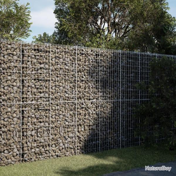 Panier gabion avec couvercle 250x100x200 cm fer galvanis