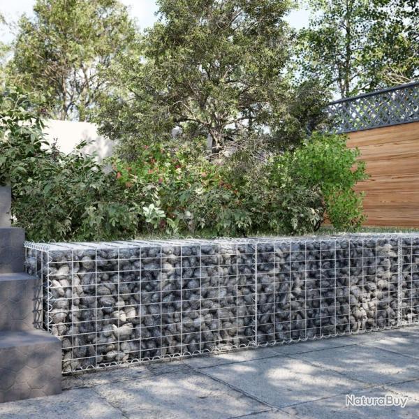 Panier gabion avec couvercle 200x50x50 cm fer galvanis