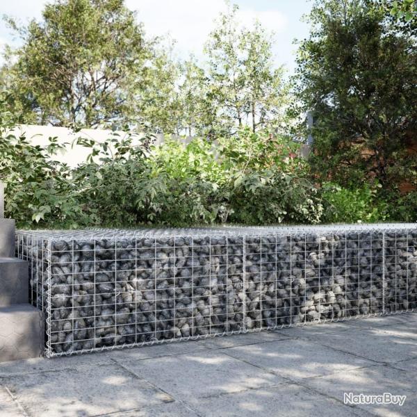 Panier gabion avec couvercle 200x100x50 cm fer galvanis�