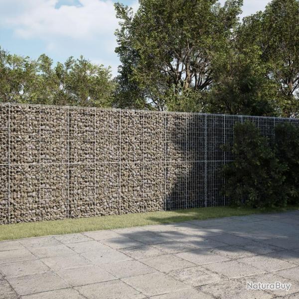 Panier gabion avec couvercle 400x50x200 cm fer galvanis�