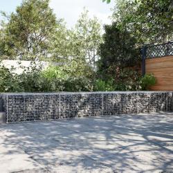 Panier gabion avec couvercle 400x100x50 cm fer galvanis&eacute;