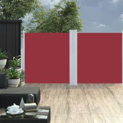 Auvent lat&eacute;ral r&eacute;tractable Rouge 120 x 600 cm