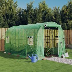 Serre avec cadre en acier vert 8 m&sup2; 4x2x2 m