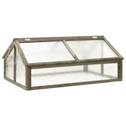 Serre Gris 114x80x50 cm Bois de sapin