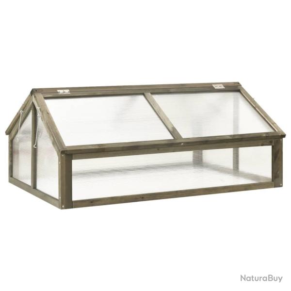 Serre Gris 114x80x50 cm Bois de sapin
