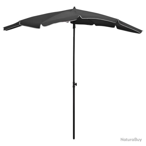 Parasol de jardin avec m�t 200x130 cm anthracite