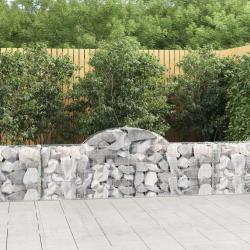 Paniers &agrave; gabions arqu&eacute;s 6 pcs 200x30x60/80 cm Fer galvanis&eacute;