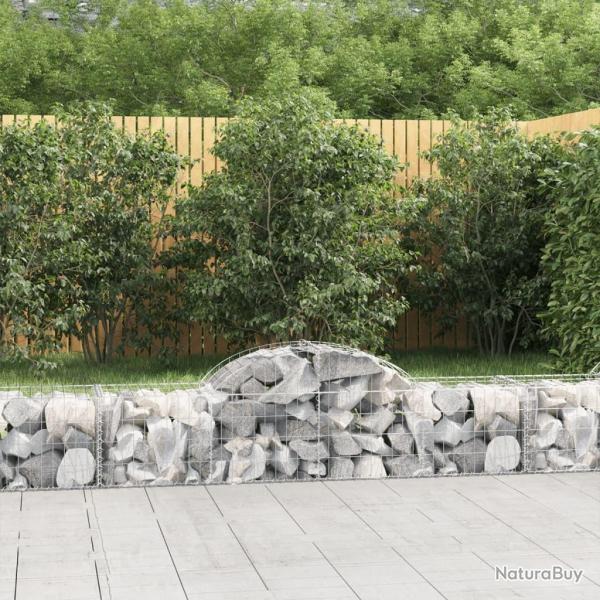 Paniers � gabions arqu�s 7 pcs 200x50x40/60 cm fer galvanis�