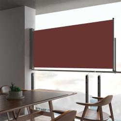 Auvent lat&eacute;ral r&eacute;tractable de patio 60x300 cm Marron